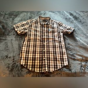 Wrangler Black and White Button Down Shirt Boys Size L